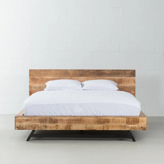 Farmhouse Bed Luxury Wooden Furniture