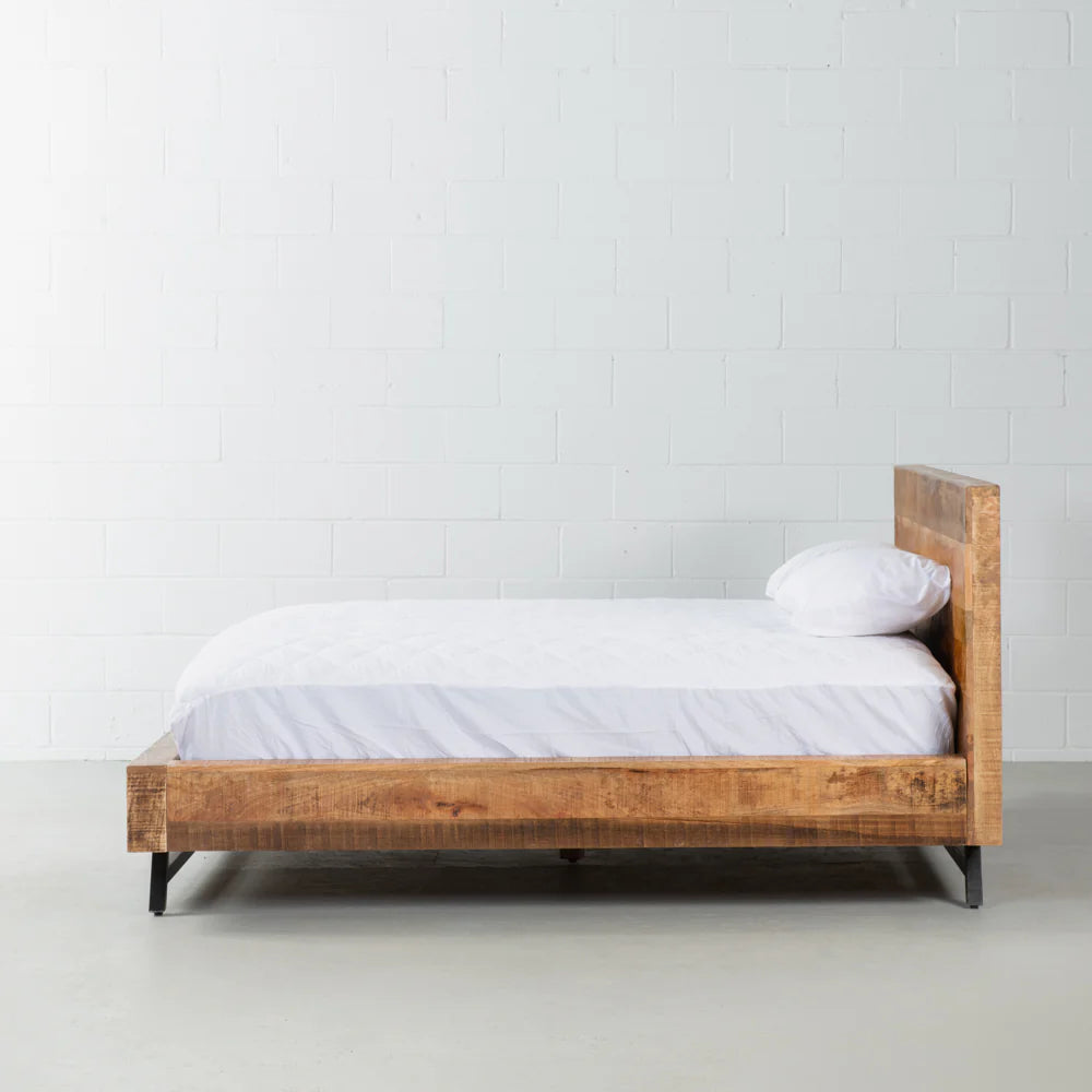 Farmhouse Bed Luxury Wooden Furniture