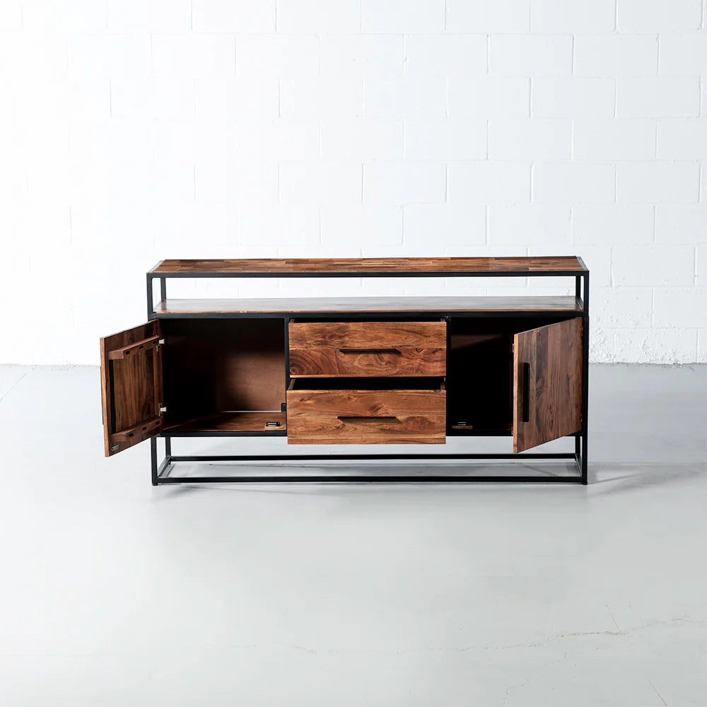 Liam Collection Sideboard – Modern Storage with Wood and Metal Accents