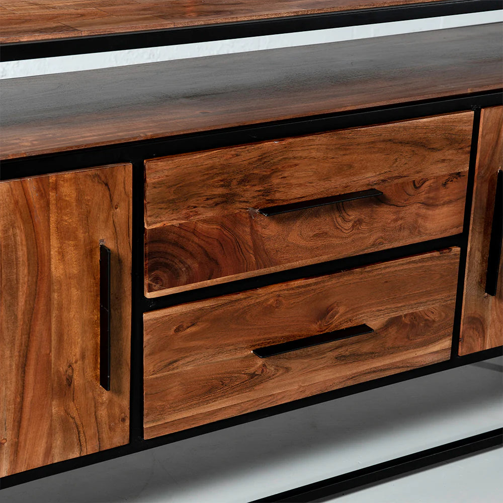 Liam Collection Sideboard – Modern Storage with Wood and Metal Accents