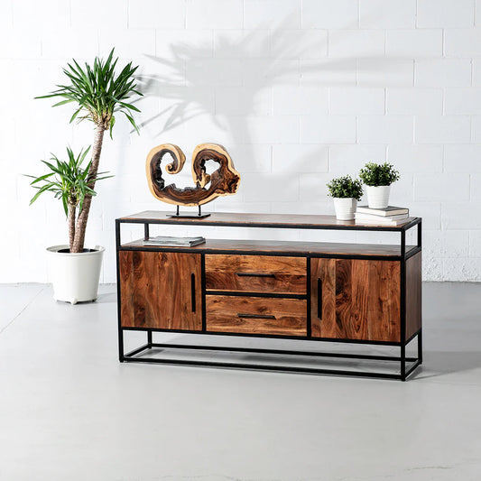 Liam Collection Sideboard – Modern Storage with Wood and Metal Accents