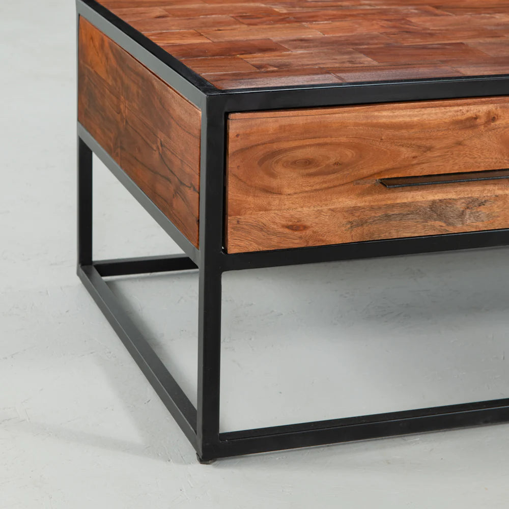 Liam Collection Coffee Table – Contemporary Elegance with a Sturdy Metal Base