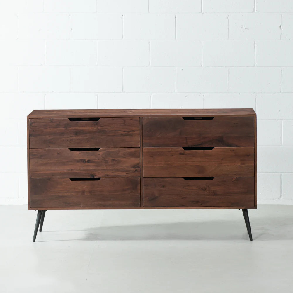 Malaga Six Drawer Chest Wooden Furniture