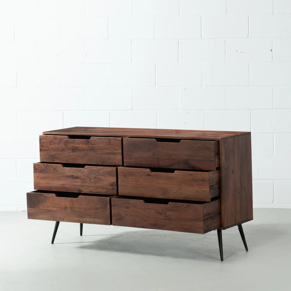 Malaga Six Drawer Chest Wooden Furniture