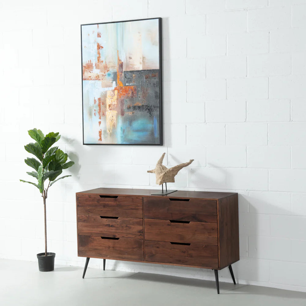 Malaga Six Drawer Chest Wooden Furniture