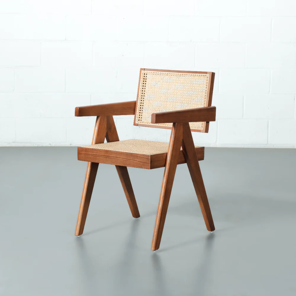 Dund Collection Chair – Timeless Craftsmanship with Solid Wood and Natural Cane