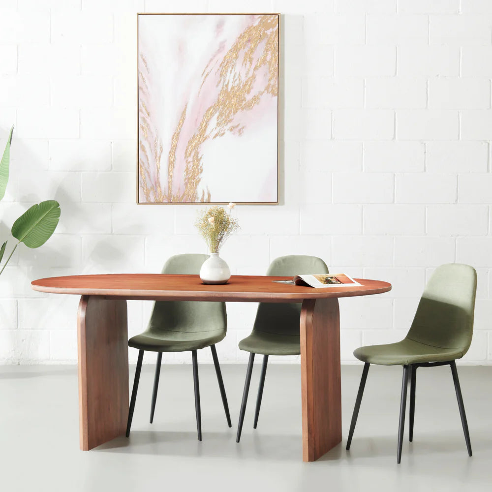 Rambo Collection Dining Table – Sleek Dining in Solid Mango Wood Furniture (SIZE : 176 x 90 x 76 CM)